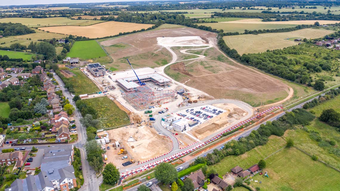 Drone imagery supporting construction programme reporting