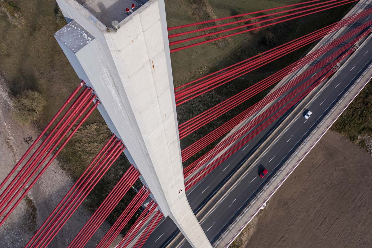 Drone inspection of bridge infrastructure