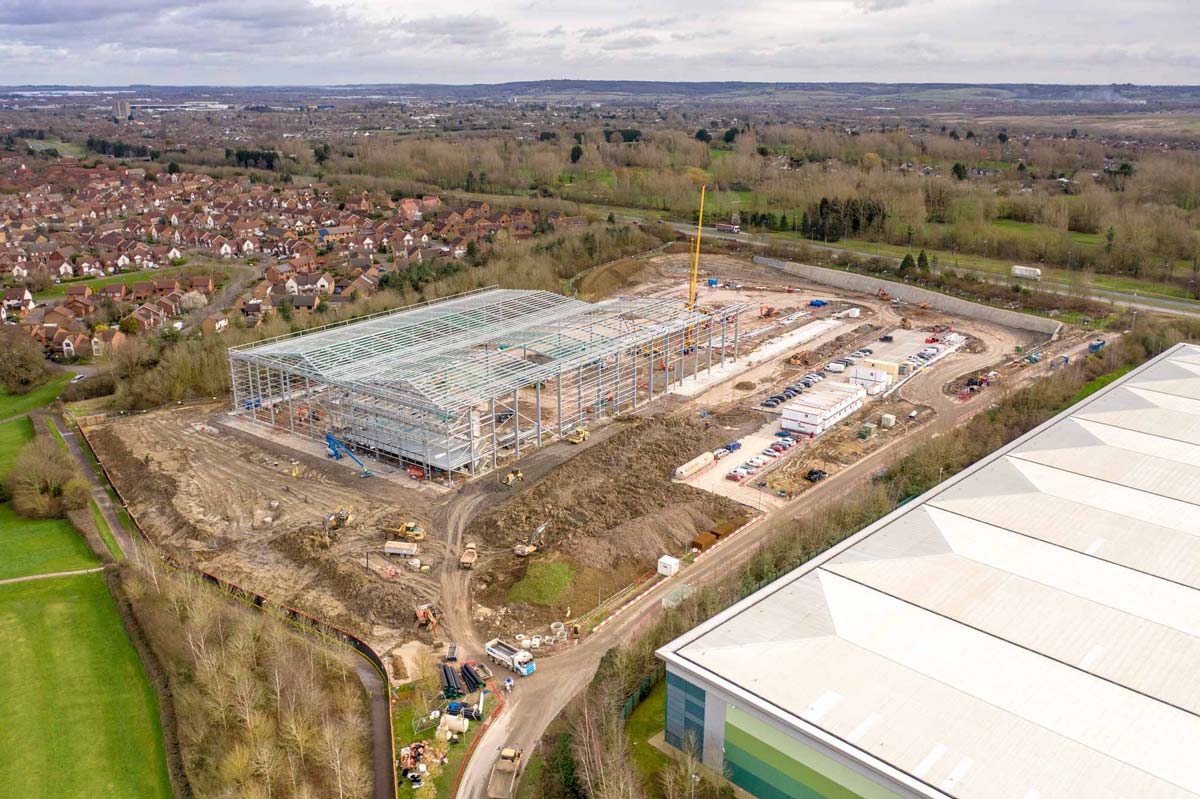 Repeatable drone progress survey over live site