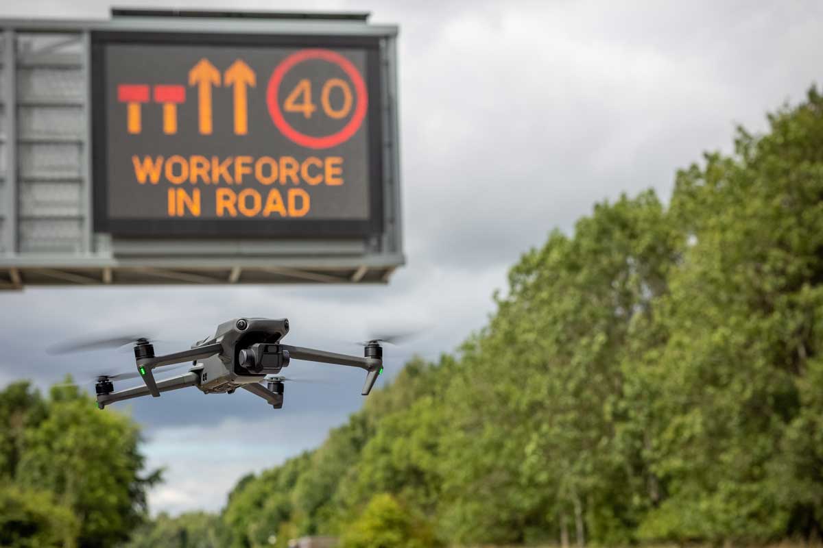 Drone capture supporting council highways and traffic evidence