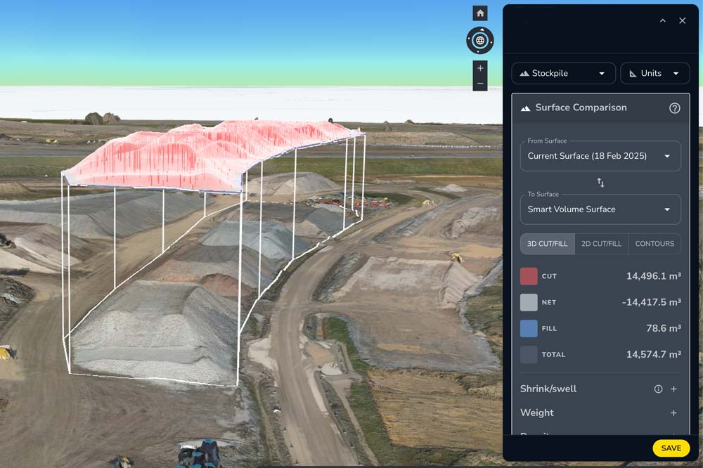 stockpile drone survey